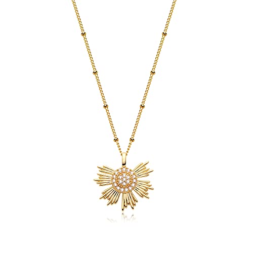 Valloey Rover Vintage Circle Coin Necklace for Women Gold Carved Chunky Pendant Necklace 14k Gold Plated Retro Textured Medallion Disc Pendant Necklace
