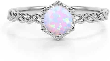 1.5 Carat Opal/Moonstone/Moissanite/Emerald/Sapphire Ring S925 10k 14k 18k Personalized Unique Infinite Gemstone Rings Gemstone Engagement Rings Engraving Statement Ring,Size 3.5-12