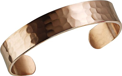 DEMMEX Hand Crafted Thickest 100% Turkish Hammered Copper Unisex Cuff Bracelet, 1.5mm Thick Solid Uncoated Pure Copper, Reduce Joint Pain, Inflammation & Stress