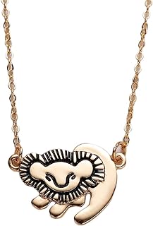 Trendy Lion Pendant Necklace with Durable Cable Chain - Perfect Gift for Women & Girls - Gold/Silver Stainless Steel Lion King Design