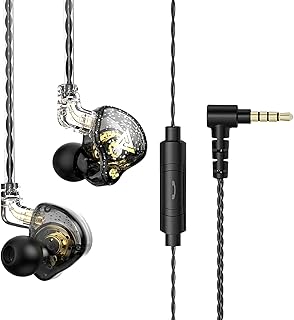 Yeabomy AK6 PRO Écouteurs Gaming Filaire Intra-Auriculaires avec Micro pour PC et Téléphones, Réduction Passive du Bruit. Parfaits pour Musique et Appels