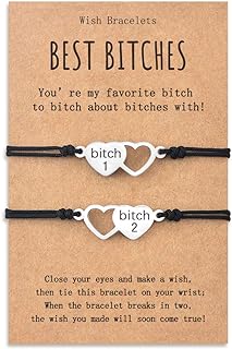 MANVEN Best Bitches Matching Friendship Bracelets for Women Men Girls Best Friend