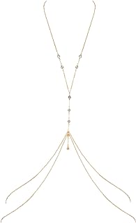 Gold Sexy Body Chains for Women, Crossover Bra Body Chain Belly Waist Chains Bikini Beach Rave Party Body Jewelry for Women Girls