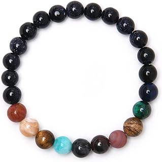 Solar System Bracelet, Galaxy The Eight Planets Bracelet, Natural Stone Beads Bracelet, Guardian Star Bracelet to Gift for Women