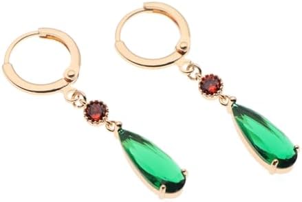 Howl's Earrings 18K Gold Earrings Huggie Hoop Earrings Jewelry Green Drop Dangle Earrings Cosplay Anime Gift for Women Men