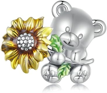 BISAER 925 Sterling Silver Charms for Bracelets Cat Dog Sloth Animal Beads Butterfly Fairy Heart Dangle Pendant Charms