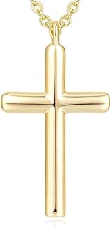 Cross Necklace for Women 14K Gold Cross Necklaces for Women Gold Cross Pendant Necklace Simple Gold Cross Chain Faith Jewelry Gifts for Women Girls (gold-2)
