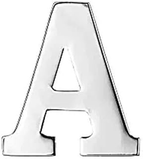 MINGHUA Unisex Monogram Initial A Lapel Pin Badge with Quality Enamel & Metal Alloy, Modern Silver Plated Design for Style and Sophistication