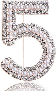 Celebrity Designer Pearl Rhinestone Pins Brooches Gift