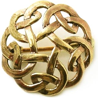 Bronze Gold Filigree Brooches, Clothes Fasteners - Cloak, Shawl, Scarf Pin, Celtic Irish Norse Vintage Jewelry