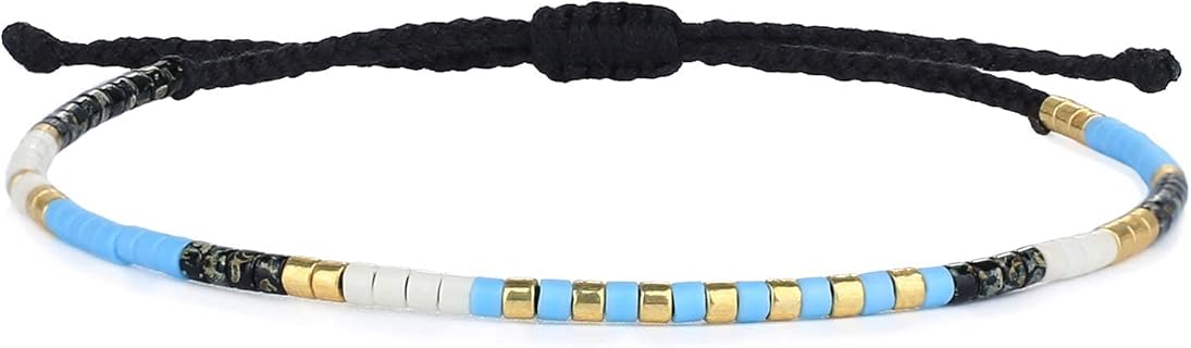 KELITCH Bracelet à Perles Cristal et Coquillage de 6-10 pouces avec Style Sauvage Unique, idéal pour Femmes, Parfait pour Porter lors de Soirées, Rendez-vous ou comme Cadeau