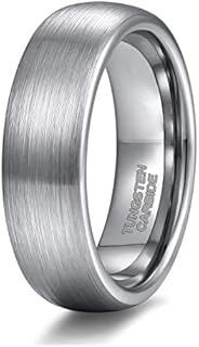 TRUMIUM 4mm 6mm 8mm Tungsten Ring Wedding Band for Men Women Engraved I Love You Matte Brushed Comfort Fit Size 4-15