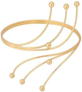 Upper Arm Cuff Gold Adjustable Bracelet ​Snake Arm Cuff Bangle Minimalist Armband Jewelry Gift for Women and Girl