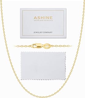 Italian 925 Sterling Silver & 14K Gold Plated Chain Necklace with Sturdy Lobster Clasp, Versatile Cable Design