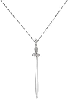 Sterling Silver Sword Pendant Necklace, 18"