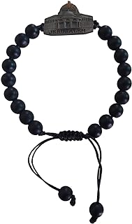 Unisex handmade adjustable Palestine Al Aqsa Mosque Dome beaded Bracelet Wristband,Multicoloured