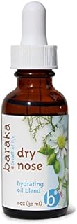 Baraka Dry Nose Nasal Moisturizer - Organic Essential Oils (Cardamom, Everlast, German & Roman Chamomile) in Sesame Oil Base - Hydrating Sinuses & Dry Nose - (1 oz Dropper Bottle)