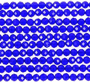 Small Natural Sapphire Spinel Faceted Bead Necklace by MJDCB in Stone with Round Shape Design for Jewelry Crafting