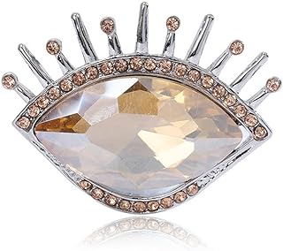 Pin Clasp Lucky Evil Eye Brooch with Cubic Zirconia for Men and Women, Charmingly Unique Design for Special Occasions or Everyday Wear