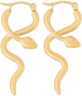 Sacina Gothic Snake Earrings, Snake Earrings Dangle, Gothic Earrings, Goth Earrings, Halloween Earrings, Costume Jewelry, Christmas New Year Jewelry Gift for Women