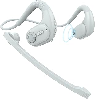 Casque Bluetooth sans Fil iDIGMALL avec Micro Amovible Antibruit, Confort Oreilles Ouvertes, Étanche IPX5. Parfait pour Bureau, Réunions et Activités Sportives.