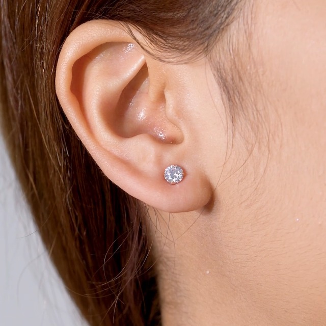 Amazon Essentials 14K Gold 1cttw Infinite Elements Cubic Zirconia Round Stud Earrings (previously Amazon Collection)