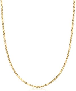Barzel 18K Gold Plated Curb/Cuban Link Gold Chain Necklace 2MM, 3MM, 4MM, 5MM For Women or Men - Made In Brazil