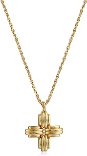 18K Gold Plated Layered Choker Necklace with Y Pendant - Spring Ring Clasp, Rope Chain - Chic Fashion Jewelry for Women and Girls - Minimalist Bar Disc Design