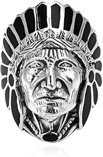 AeraVida Simulated Black Onyx Stone Native American Style .925 Sterling Silver Ring | Classic Wedding Rings For Women | Vintage Comfort Fit Silver Rings for Women | Sterling Silver Rings Sizes (7-13)