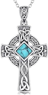 Celtic Cross/Tree of Life/Cross Necklace for Men Women S925 Sterling Silver Celtic Knot Cross Pendant Irish Cross Necklace Pendant Celtic Cross Jewelry