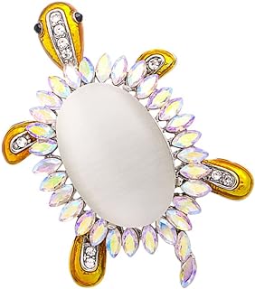 Amosfun Opal Turtle Corsage Delicate Clothing Brooch Lapel Pin Necklace Charms Decor