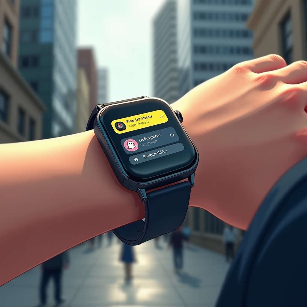 snapchat sur montre connectée