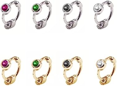 8 PC Mini Color Diamond Ear Bone Earrings Women Cartilage Hoop Dainty Cz Earrings