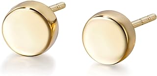 Women's Elegant Gold-Plated Sterling Silver Dot Stud Earrings, Necklace, and Bracelet Set - Minimalist Round Design