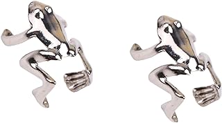 Frog Earrings for Women Girls Teens Cute Animal Earrings Vintage 3D Frog Earrings Frog Non-piercing Ear Clips Punk Frog Ear Cuff Earrings Funny Jewelry Gifts