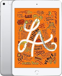 Apple iPad Mini Argent de 64 Go avec écran Retina 7,9 pouces, Touch ID et réseau 4G LTE, idéal pour un divertissement quotidien