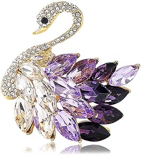 Premium Swan Brooch Pin for Women Rhinestone Crystal Swan Brooch Vintage Big Swan Brooch Lapel Pin Clothing Hat Bag Accessories for Christmas Valentine's Day Birthday Gift