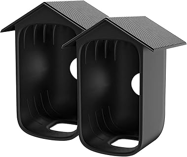 Qoosea Silicone Case Cover for Eufy Cam 3C with Waterproof and Dustproof Features, Soft and Precise Fit, Ideal for Camouflaging and Protecting Your Camera (Black - 2 Pack)
