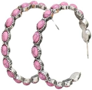 Bohemian Agate Stone Oval Drop Earrings with Piercing Back Finding for Women and Teen Girls