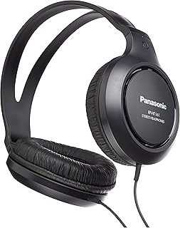 Panasonic RP-HT161E-K geschlossener Hifi-Kopfhörer für Musikliebhaber und Heimkino, mit 30 mm Wandler und 2 Meter langem Kabel, schwarz, für erstklassigen Sound und lange Nutzung