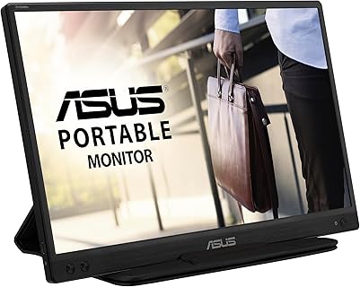 ASUS ZenScreen MB166C - 15,6 Zoll Tragbarer USB Monitor mit Full HD, Autorotation und Augenpflege-Technologie, ideal für unterwegs und produktive Arbeiten