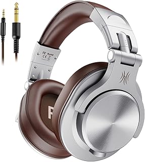 OneOdio A71 Over Ear DJ Kopfhörer mit Kabel, 3,5mm und 6,35mm Klinke, Geräuschabschirmung und 40mm Treiber, ideal für Musikproduktion und DJ Sets