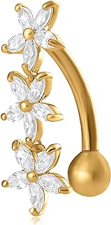 Amazon Collection 10k Gold Belly Button Ring