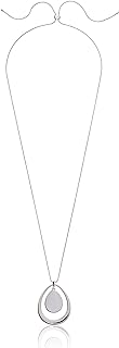 Nine West Women's Silver Adjustable Pendant Necklace, 40" L