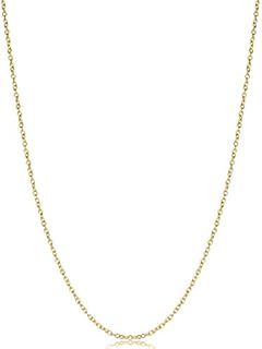 Kooljewelry Sterling Silver or Yellow Gold Over Sterling Silver Cable Chain Necklace for Women (1.2 mm, 1.6 mm or 2.1 mm)