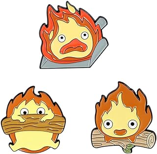 Butterfly Clasp Sailor Moon Brooch - Calcifer Anime Enamel Pins Set for Aesthetic Backpacks, Funny Hats, and Jackets