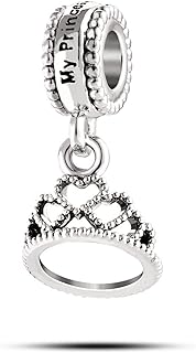 Copper Clasp Crown Charm Bracelet with Cubic Zirconia for Girls & Women - Tiara Design