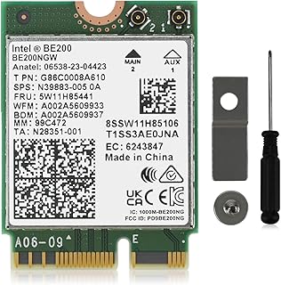 Podazz Carte Réseau WiFi 6 Double Bande Intel AX200 NGW, avec Connectivité BT5.0 et Débit jusqu'à 2400 Mbps, Idéal pour Ordinateurs Portables exécutant Win 10 64 Bits