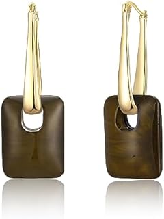 Acrylic Geometric Rectangle Dangle Earrings with French Wire, Lightweight and Trendy, Perfect Gift for Women and Teens