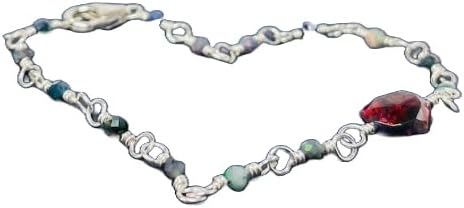 Opal Bracelet, rondelle 7mm feacted 7inch Sterling Silver Stacking Beaded Bracelet, Simple Layering, Dainty Gemstone Bracelet, Fine Jewelry, Minimalist,